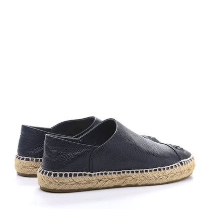 Chanel Grained Calfskin CC Espadrilles 36 Black 4 of 8