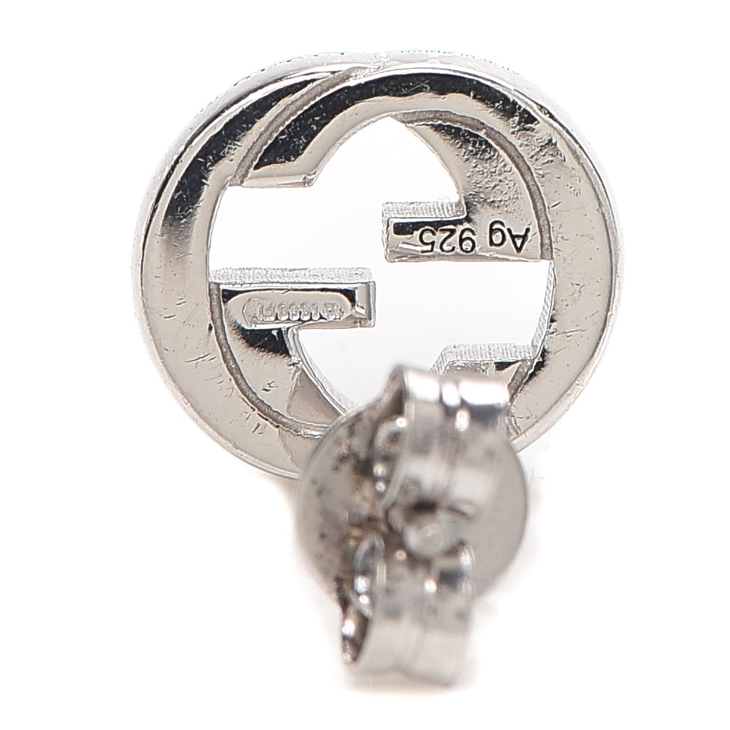 Sterling Silver Interlocking GG Stud Earrings