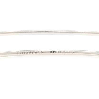 Tiffany 18K White Gold Pink Sapphire Elsa Peretti Sapphire By The Yard Bangle Bracelet 4 of 4