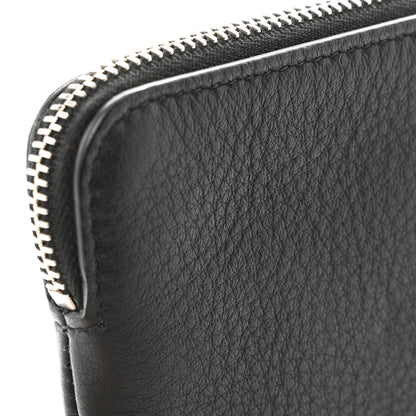 Balenciaga Calfskin Logo Medium Everyday Pouch Black 9 of 10
