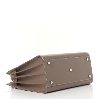 Saint Laurent Grained Calfskin Small Sac De Jour Taupe 4 of 13