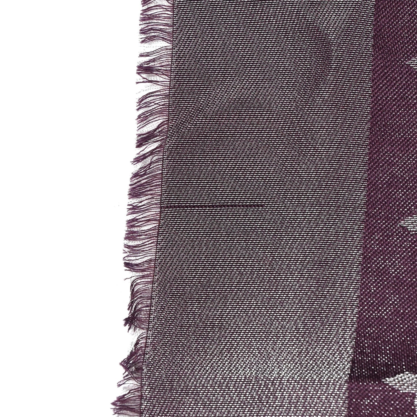 Silk Lurex Wool Monogram Shine Shawl Amarante