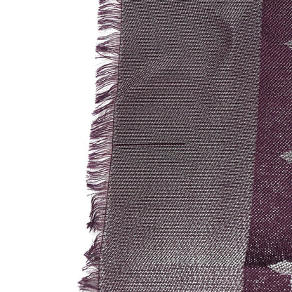 Louis Vuitton Silk Lurex Wool Monogram Shine Shawl Amarante 4 of 6