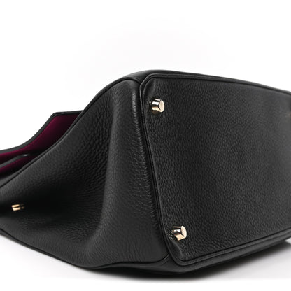 Christian Dior Bullcalf Medium Be Dior Flap Black Fraise 8 of 9