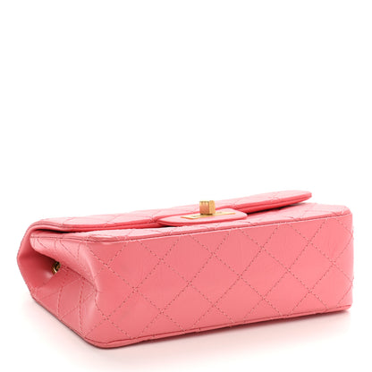 Chanel Aged Calfskin Quilted 2.55 Reissue Mini Flap Pink 4 of 11