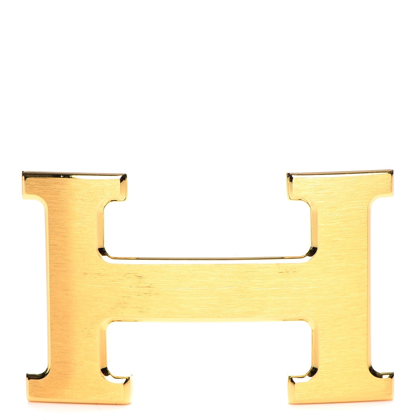 Brushed 32mm H Belt Buckle Gold