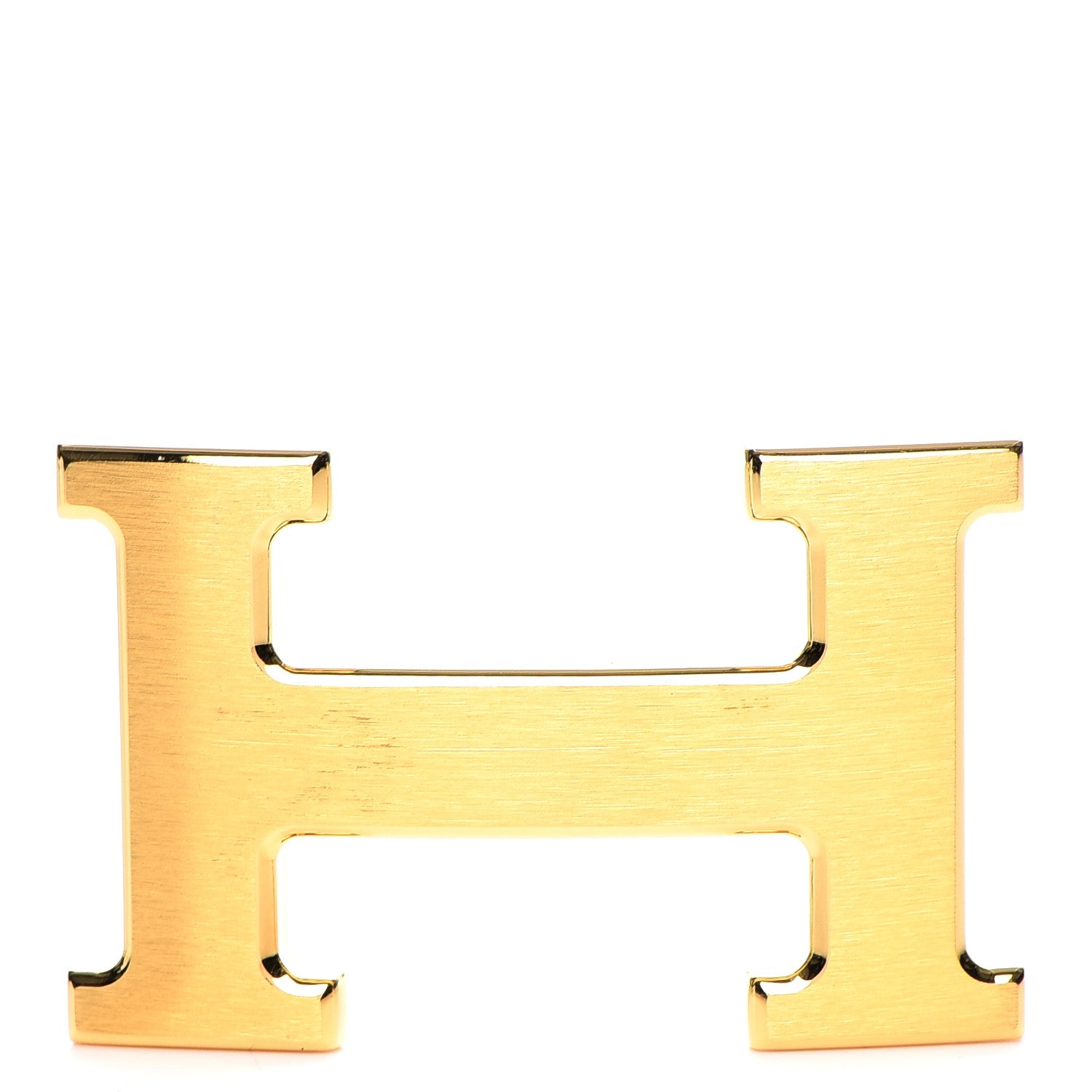 Hermes Brushed 32mm H Belt Buckle Gold 1 of 5