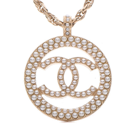 Chanel Pearl CC Chain Necklace Gold 4 of 7