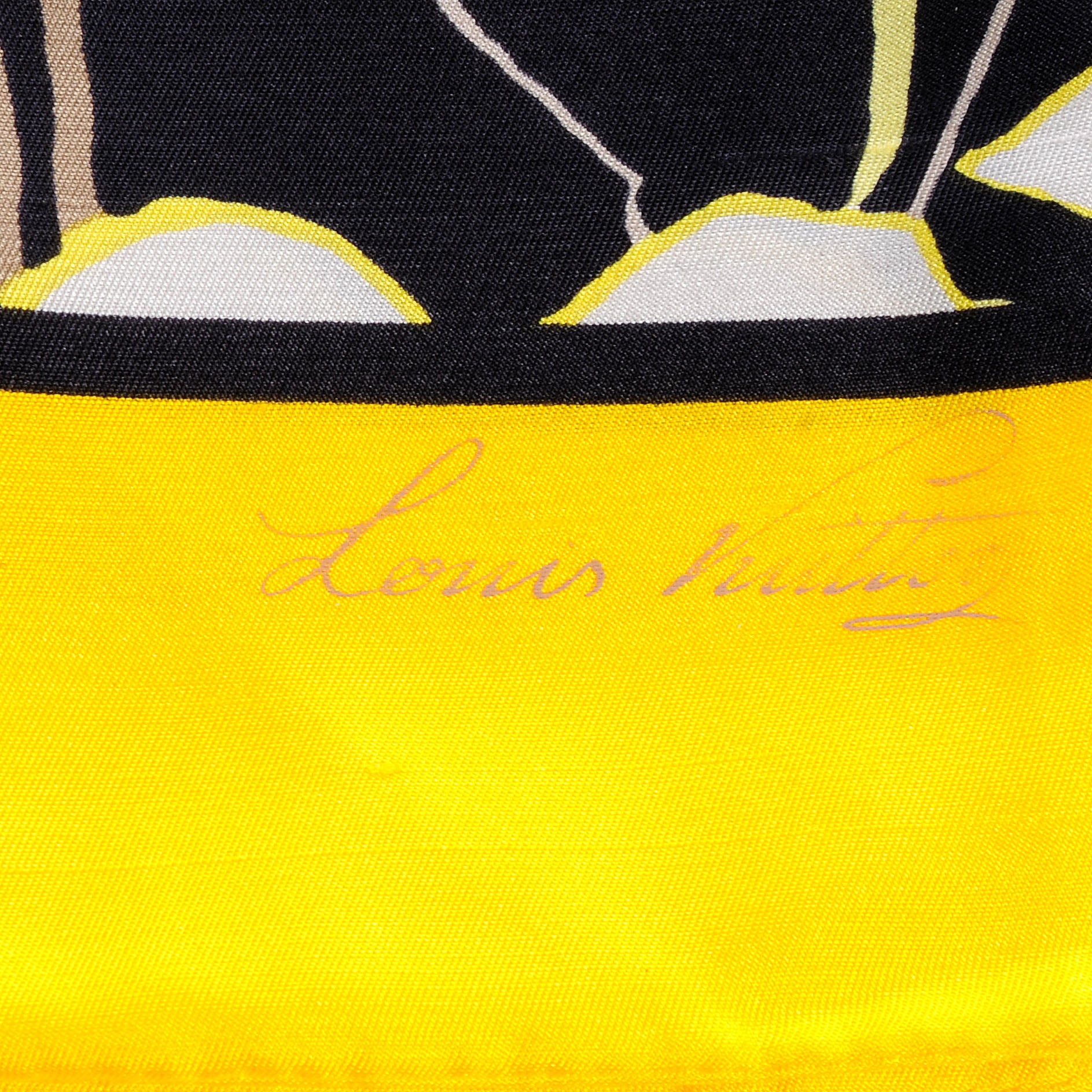 Louis Vuitton Silk Hibiscus Bandeau Yellow 3 of 6