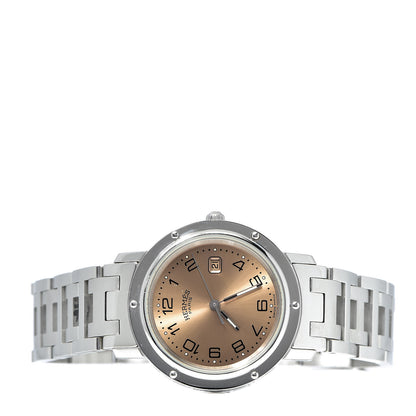 Hermes Stainless Steel 31mm Clipper Quartz Watch Orange 3 of 6