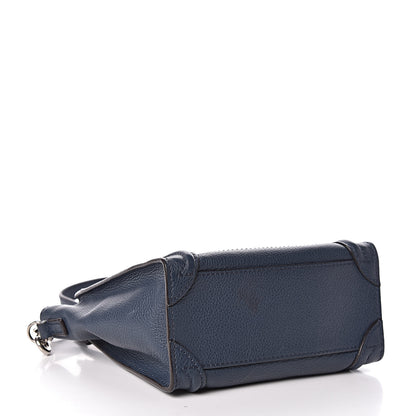 Celine Drummed Calfskin Nano Luggage Orage 4 of 10