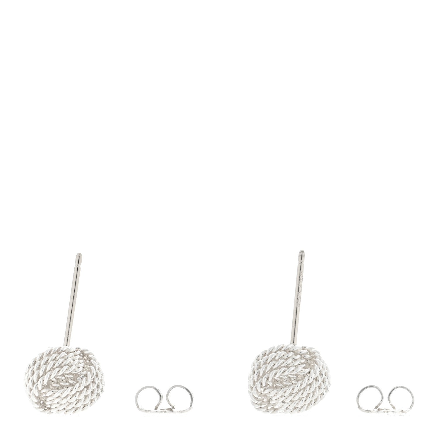 Tiffany Sterling Silver Twist Knot Earrings 3 of 4
