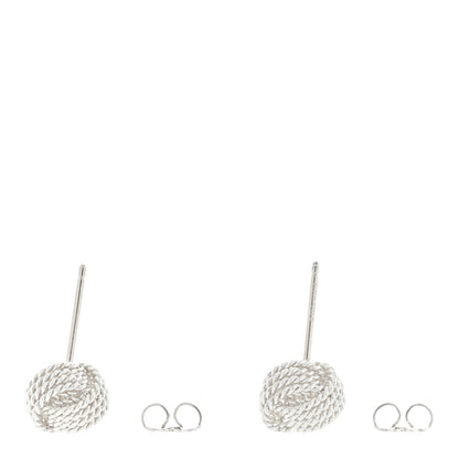 Tiffany Sterling Silver Twist Knot Earrings 3 of 4