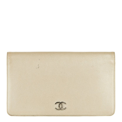Chanel Caviar Sevruga Yen Wallet Beige 1 of 8