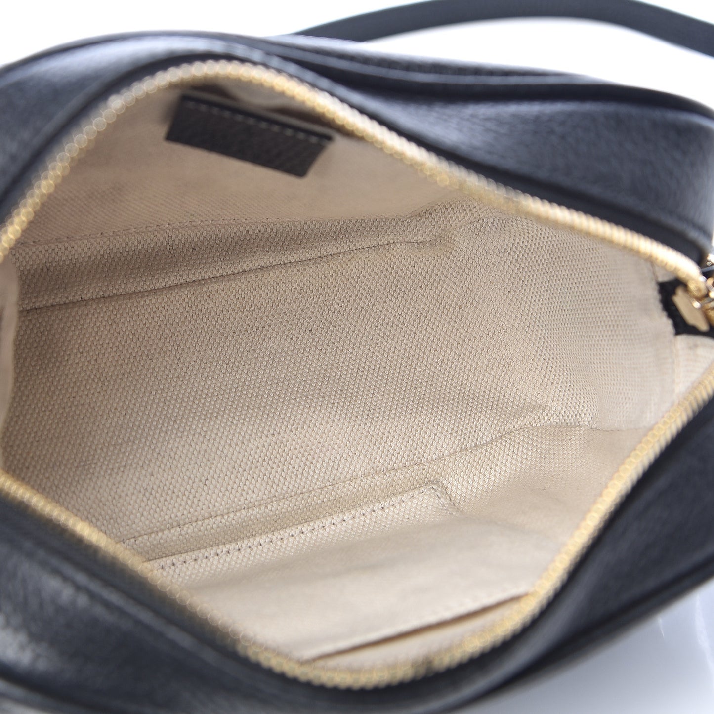 Pebbled Calfskin Small Soho Disco Bag Black