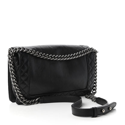 Chanel Calfskin New Medium Boy Reverso Flap Black 3 of 10
