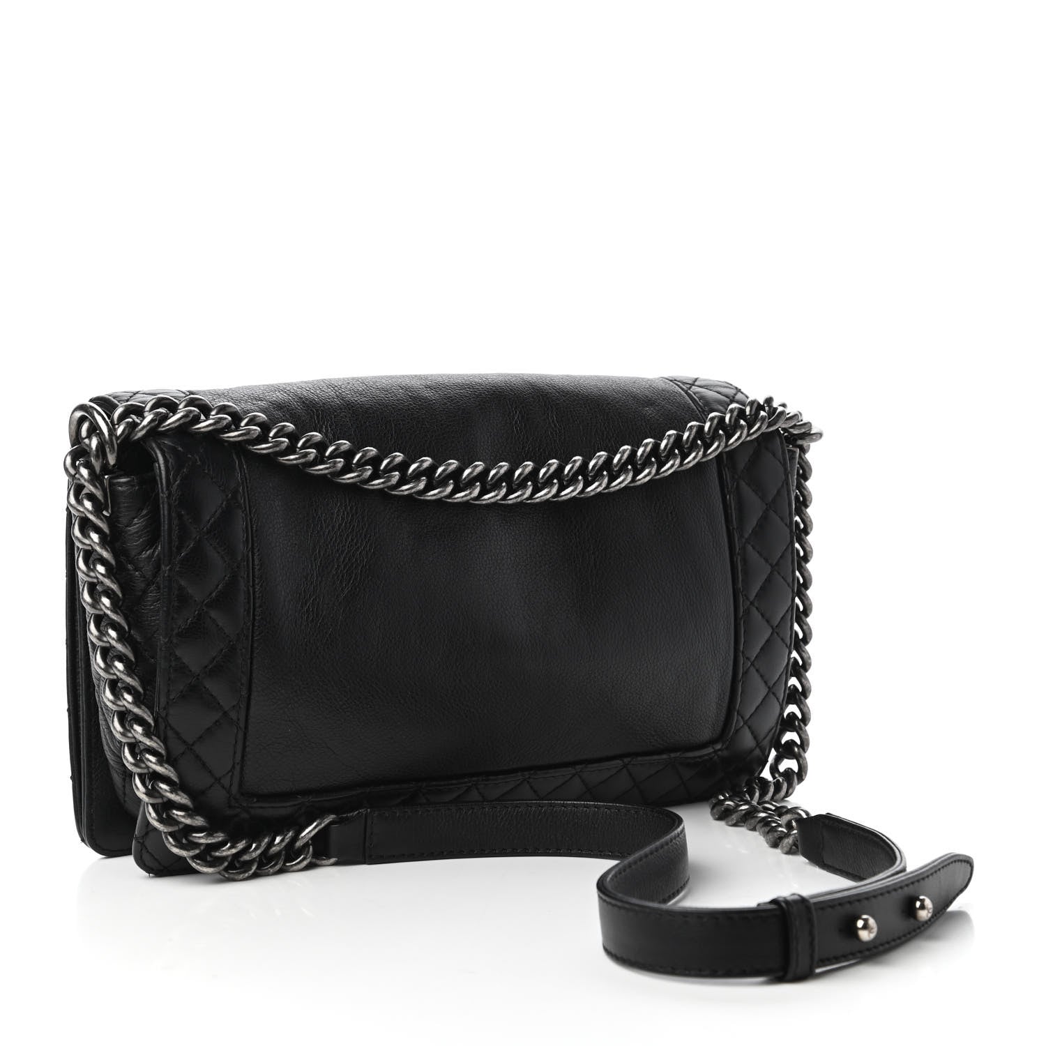 Chanel Calfskin New Medium Boy Reverso Flap Black 3 of 10