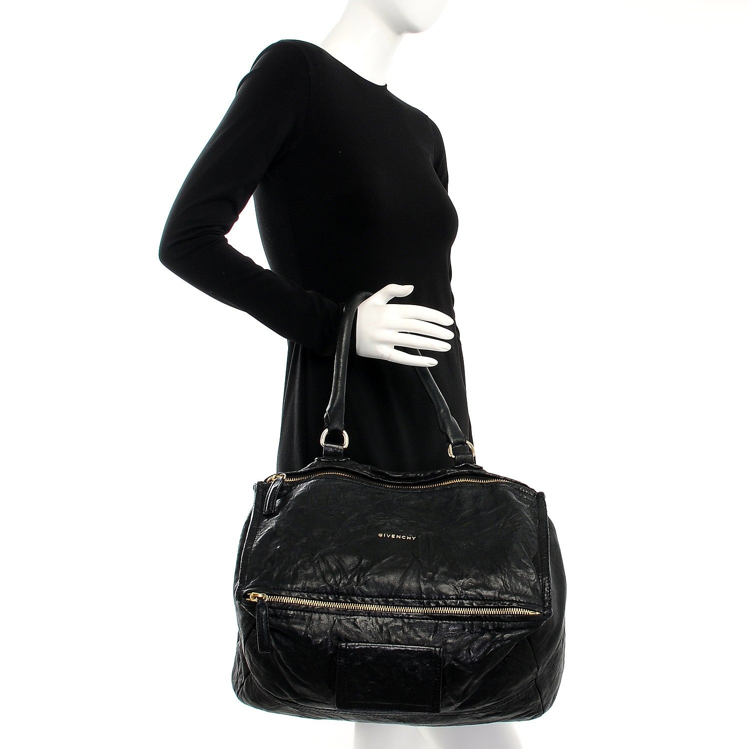 Givenchy Tumbled Sheepskin Large Pandora Black 3 of 11