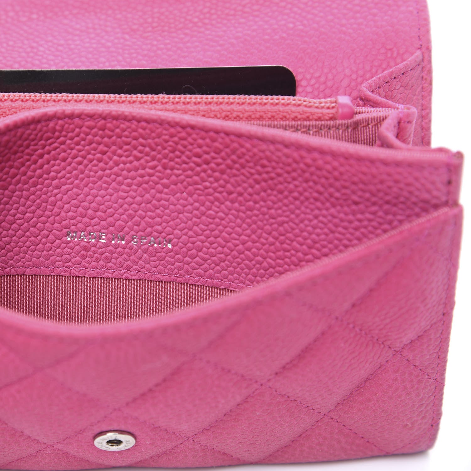 Chanel Iridescent Caviar Quilted Small Flap Wallet Pink 6 of 12