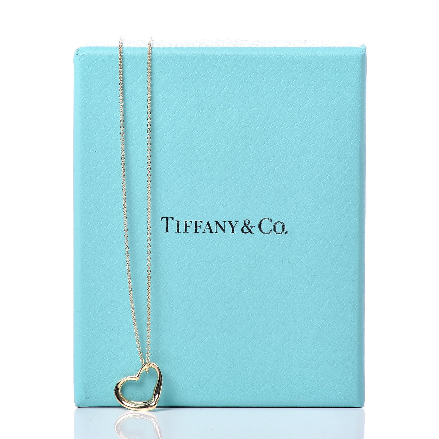 18K Yellow Gold Elsa Peretti Small Open Heart Pendant Necklace