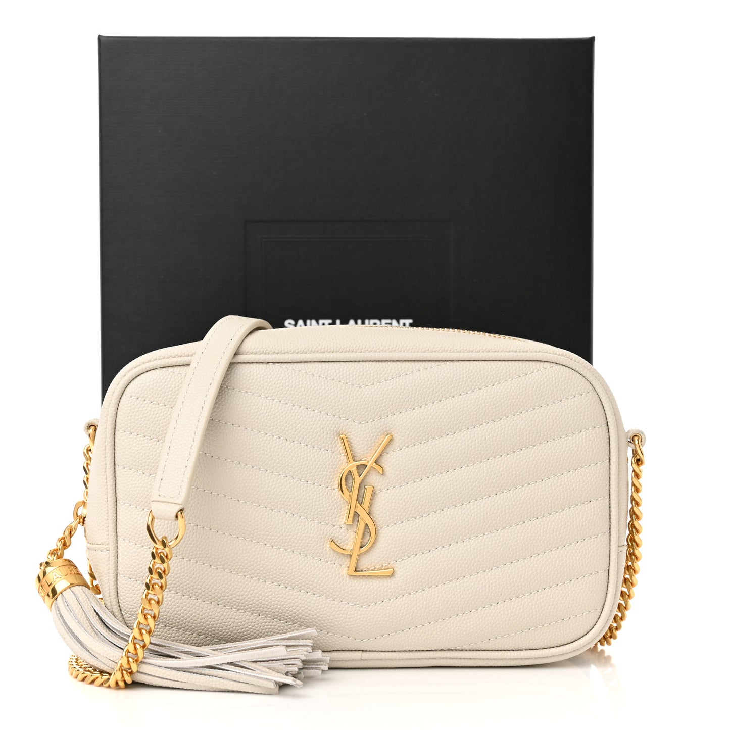 Grain De Poudre Matelasse Monogram Mini Lou Camera Bag Crema Soft