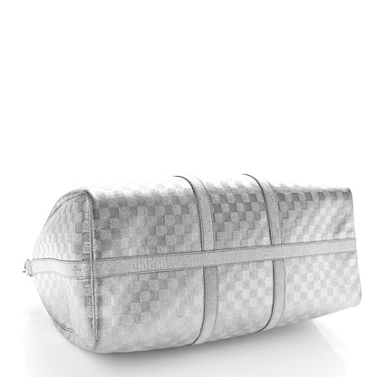 Louis Vuitton Damier Glitter Keepall Bandouliere 50 Silver 4 of 11
