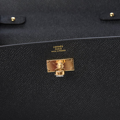 Hermes Epsom Kelly Wallet To Go Black 5 of 6