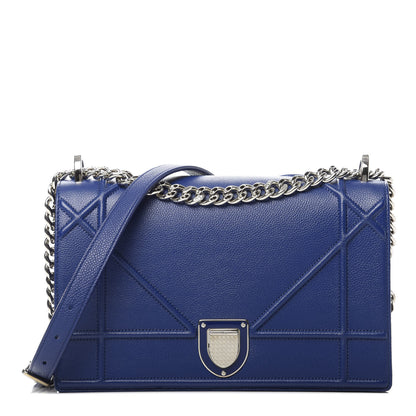 Christian Dior Grained Calfskin Medium Diorama Flap Bag Bleu De Minuit 1 of 11