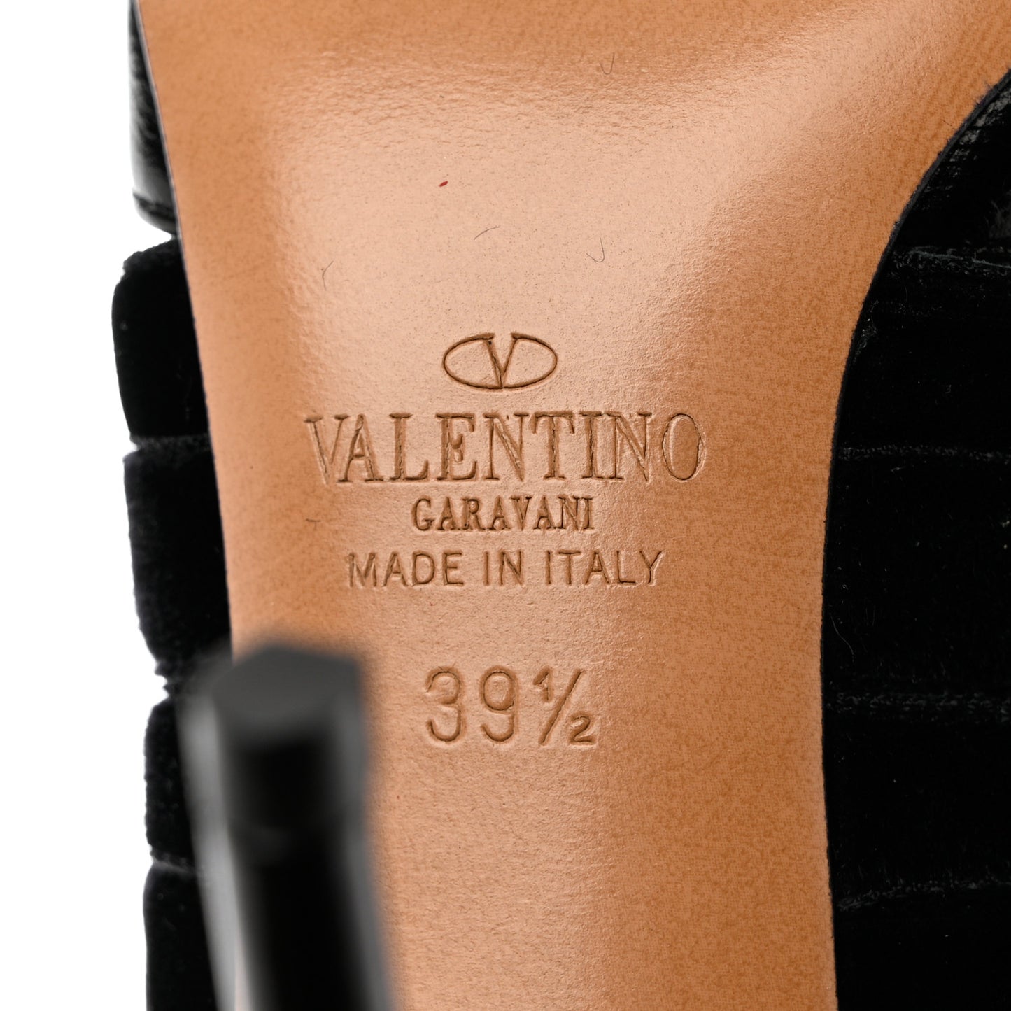 Suede Velvet Lace Up Pumps 39.5 Black