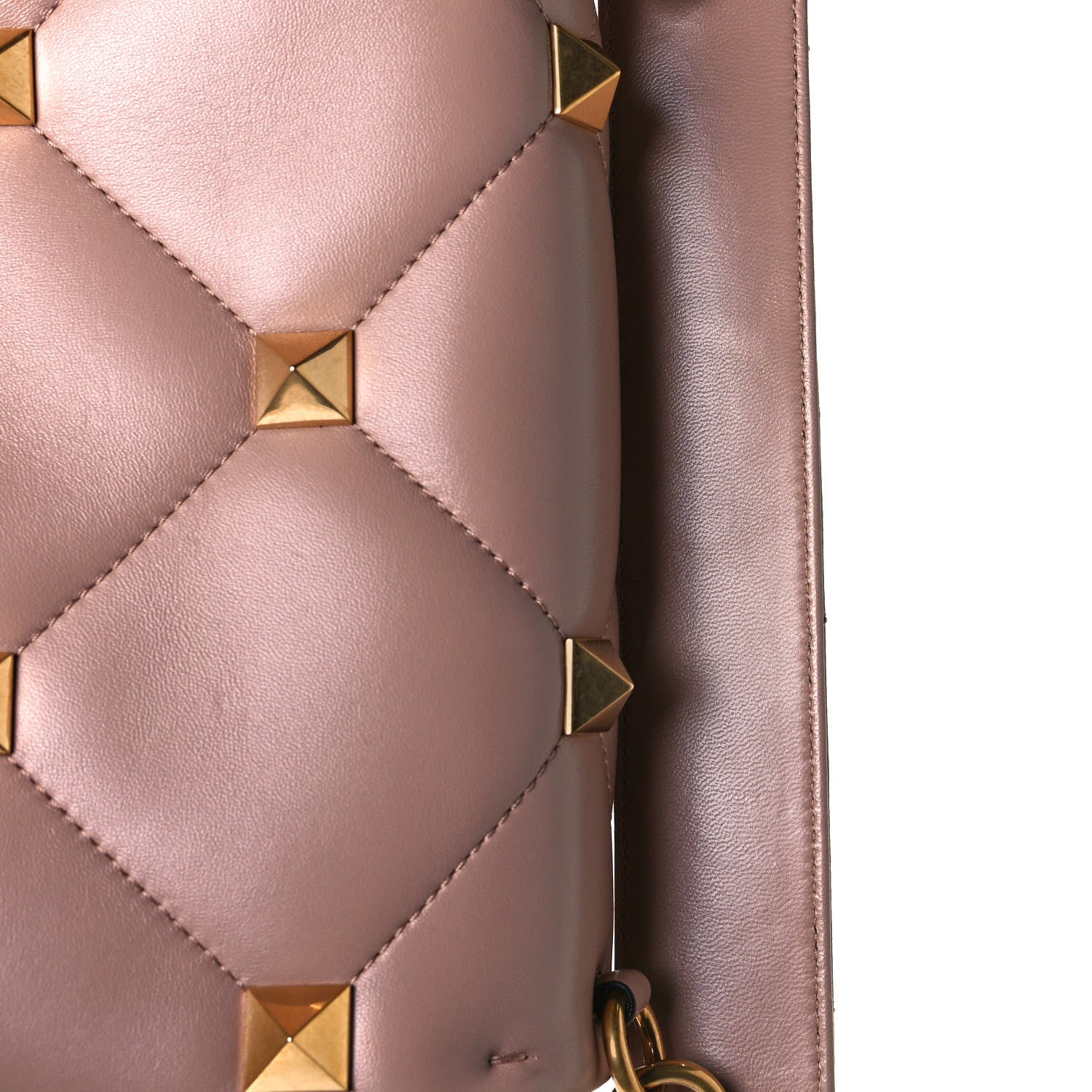 Valentino Garavani Nappa Large Roman Stud Shoulder Bag Rose Cannelle 12 of 14