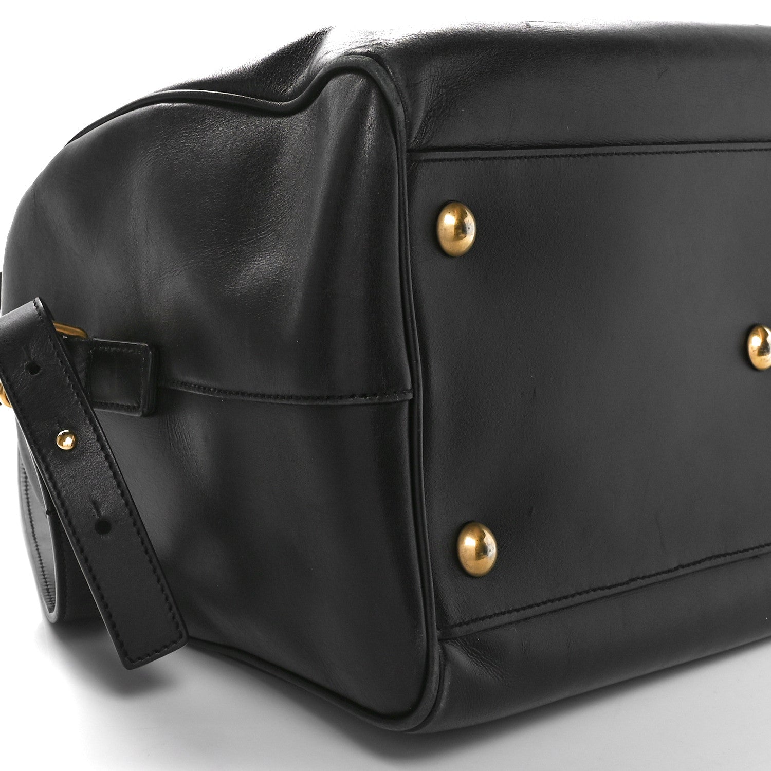 Saint Laurent Calfskin Classic Duffle 6 Black 9 of 10