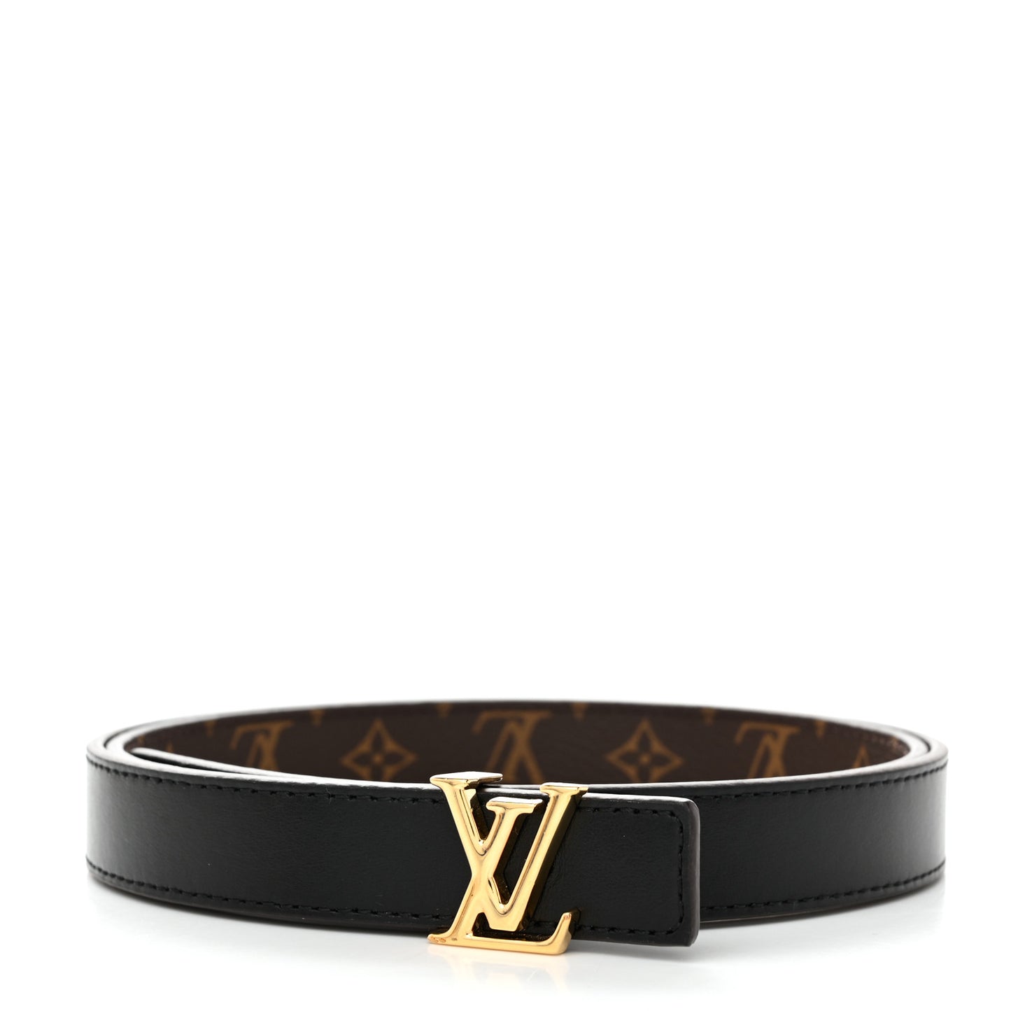 Calfskin Monogram 20mm LV Iconic Reversible Belt 75 30 Black