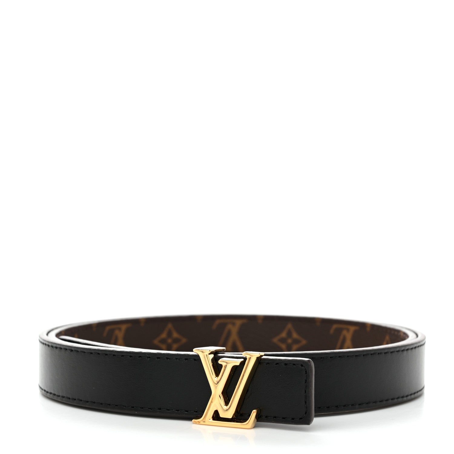 Louis Vuitton Calfskin Monogram 20mm LV Iconic Reversible Belt 75 30 Black 2 of 6