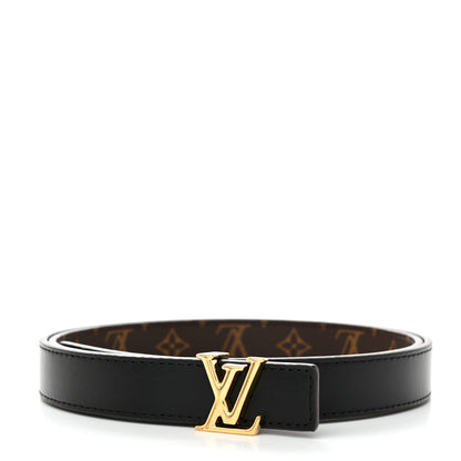 Louis Vuitton Calfskin Monogram 20mm LV Iconic Reversible Belt 75 30 Black 2 of 6