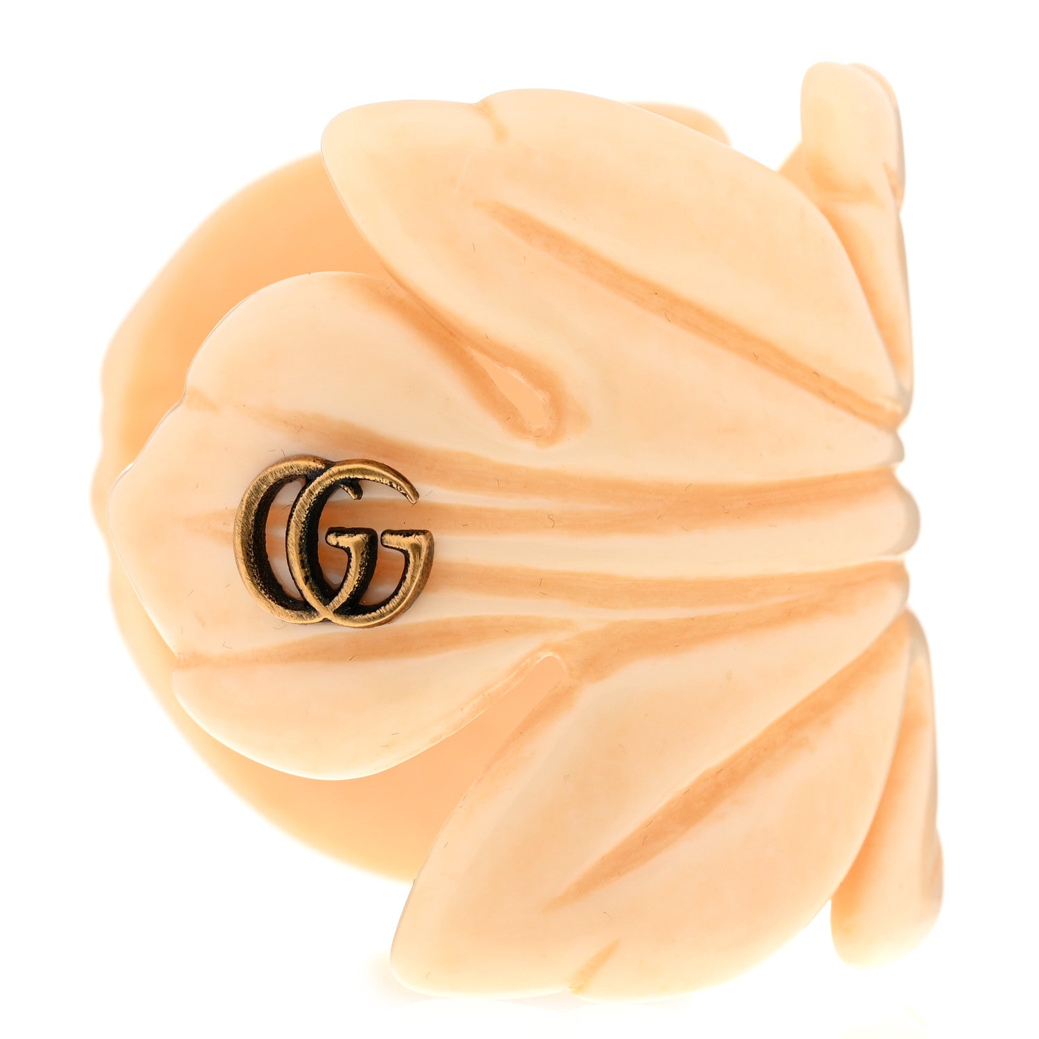 Gucci Resin Leaf GG Cuff Bracelet M Ivory 5 of 6