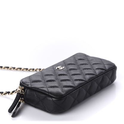 Chanel Caviar Quilted Small Clutch With Chain Black 4 of 13