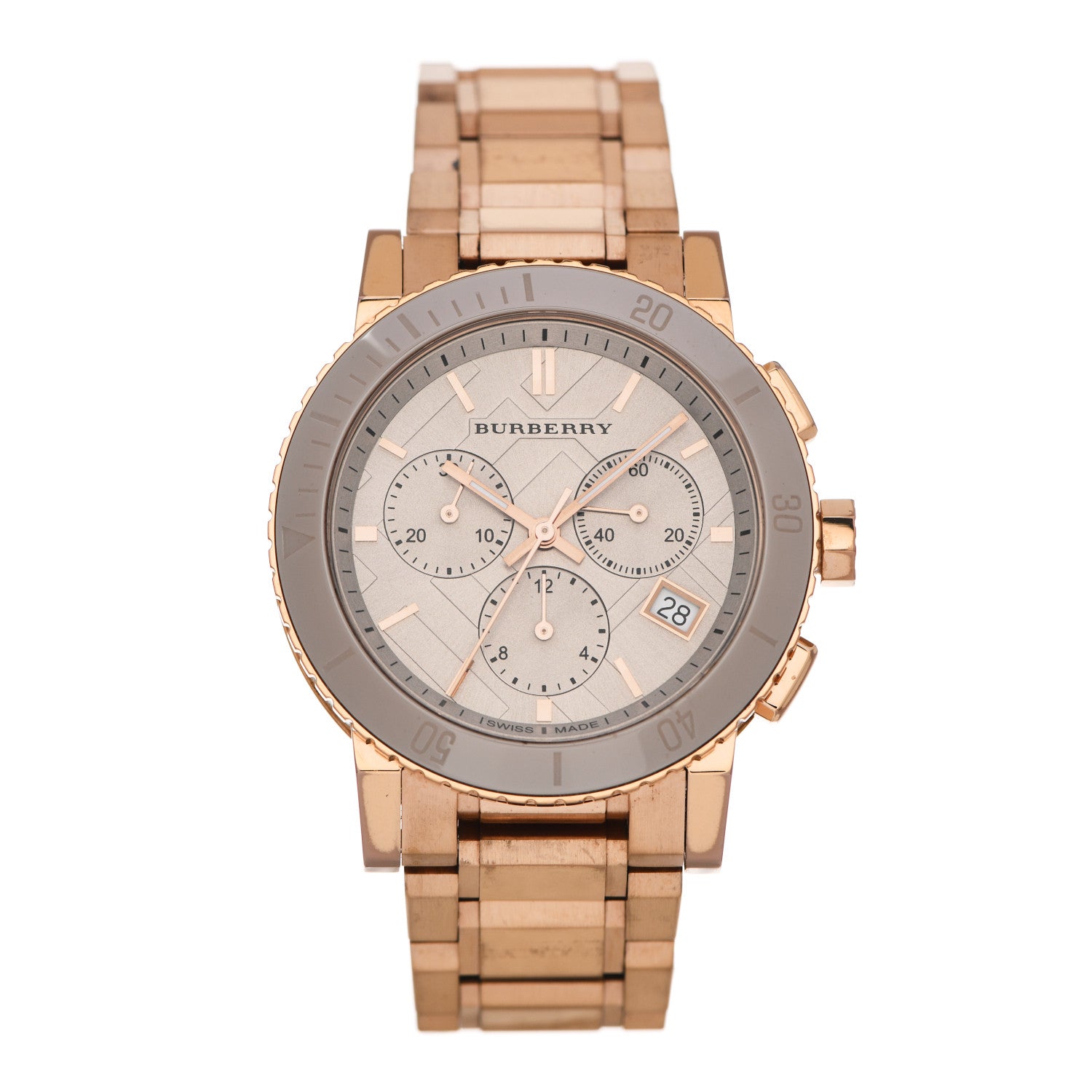 Burberry Stainless Steel 38mm City Chronograph Quartz Watch Rose BU9703 1 of 7