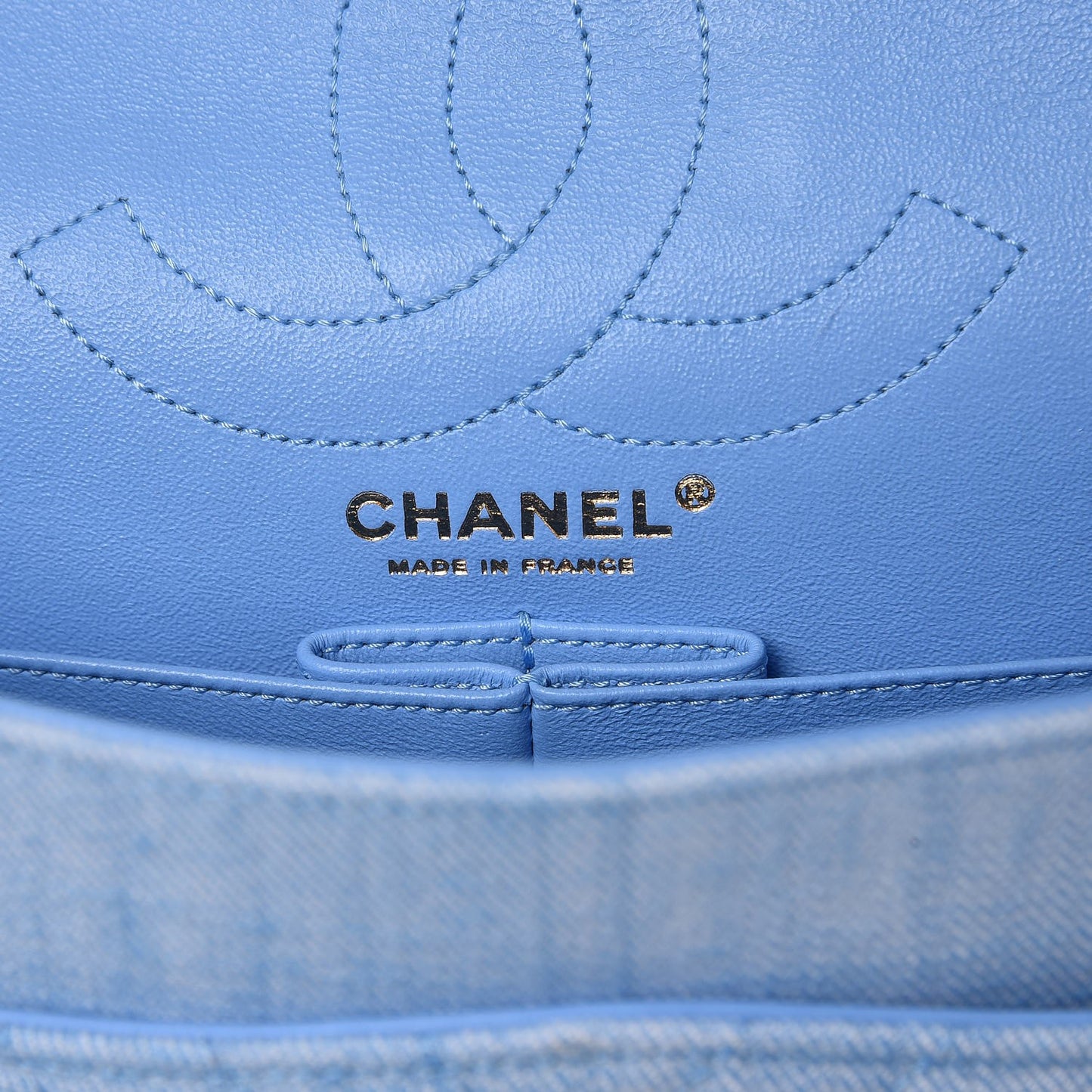 Denim Chevron Quilted 2.55 Reissue 226 Flap Light Blue