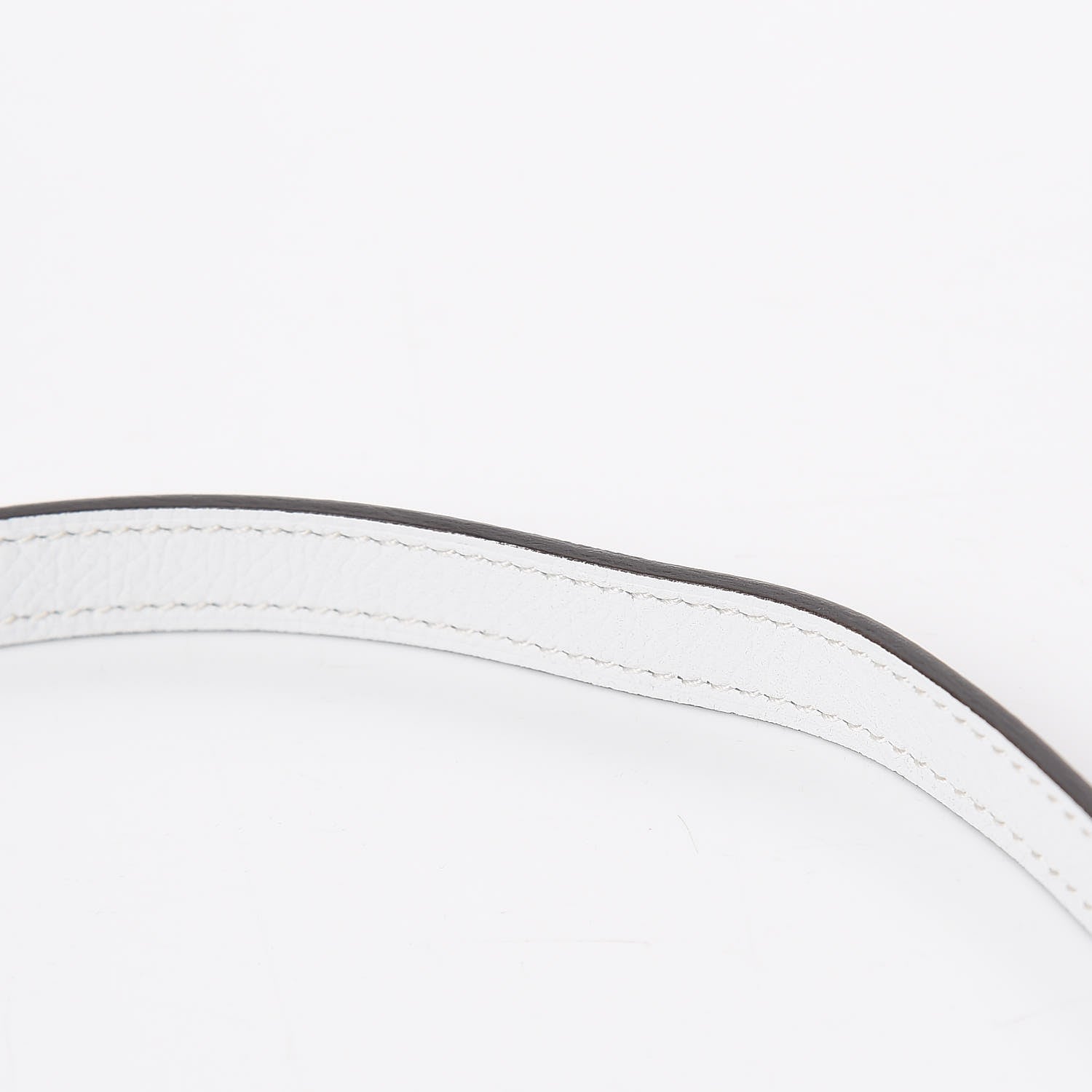 Hermes Epsom 13mm Mini Laquee Reversible Belt 75 Blanc Etoupe 4 of 7