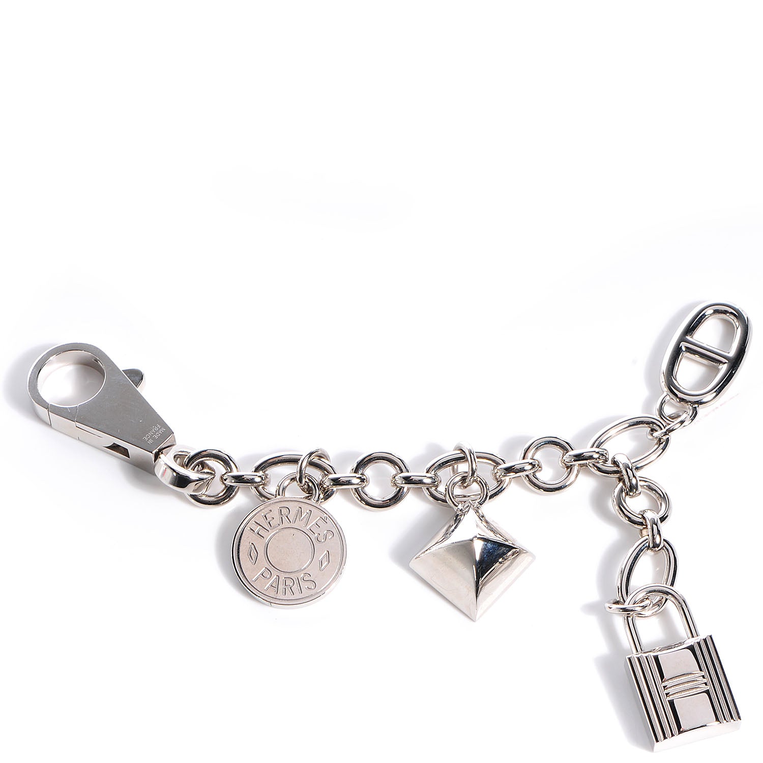 Hermes Palladium Olga Bag Charm Bracelet 1 of 5