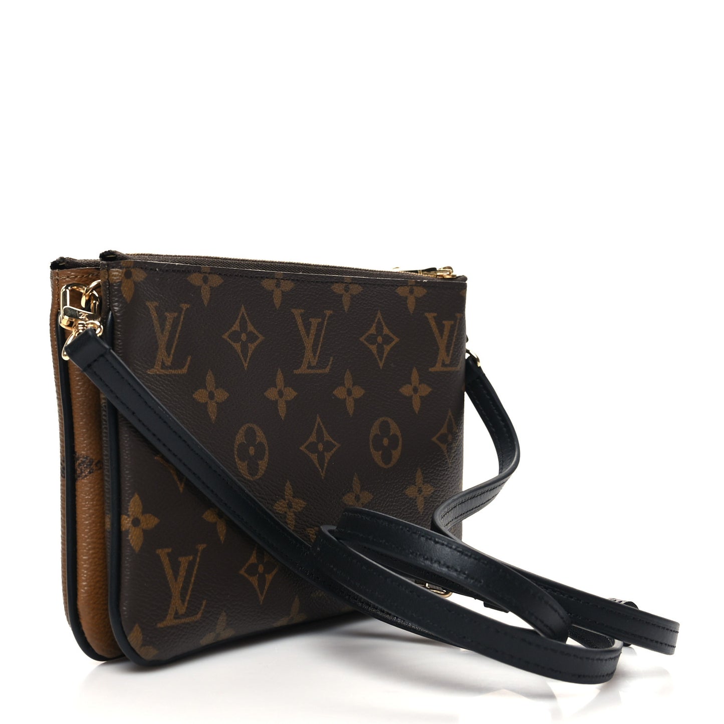 Reverse Monogram Giant Double Zip Pochette