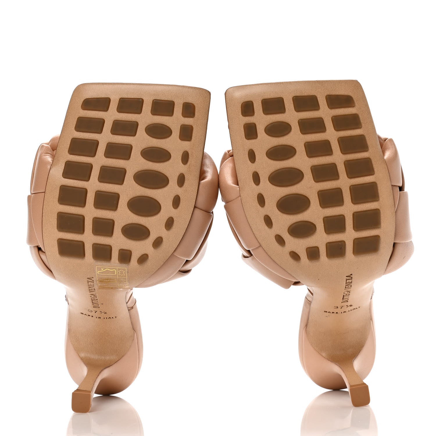 Bottega Veneta Nappa Maxi Intrecciato Lido Mule Sandals 37.5 Cipria 7 of 10