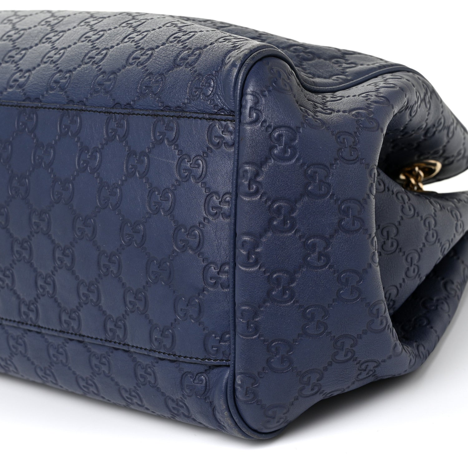 Gucci Guccissima Medium Emily Shoulder Bag Blue 9 of 21