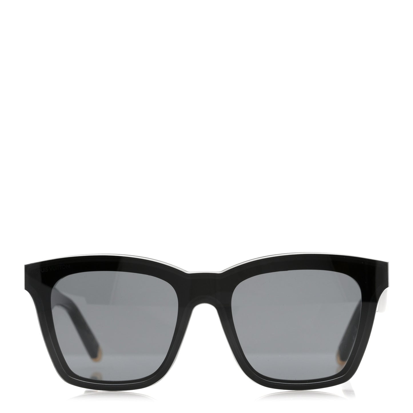 Acetate Nylon LV Script Square Sunglasses Z2970W Black