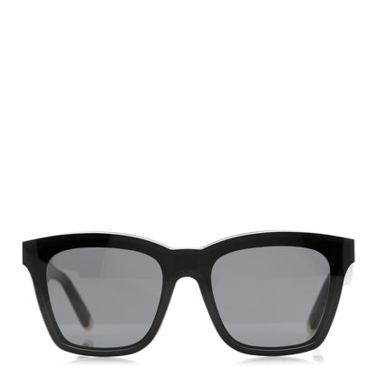 Louis Vuitton Acetate Nylon LV Script Square Sunglasses Z2970W Black 2 of 8