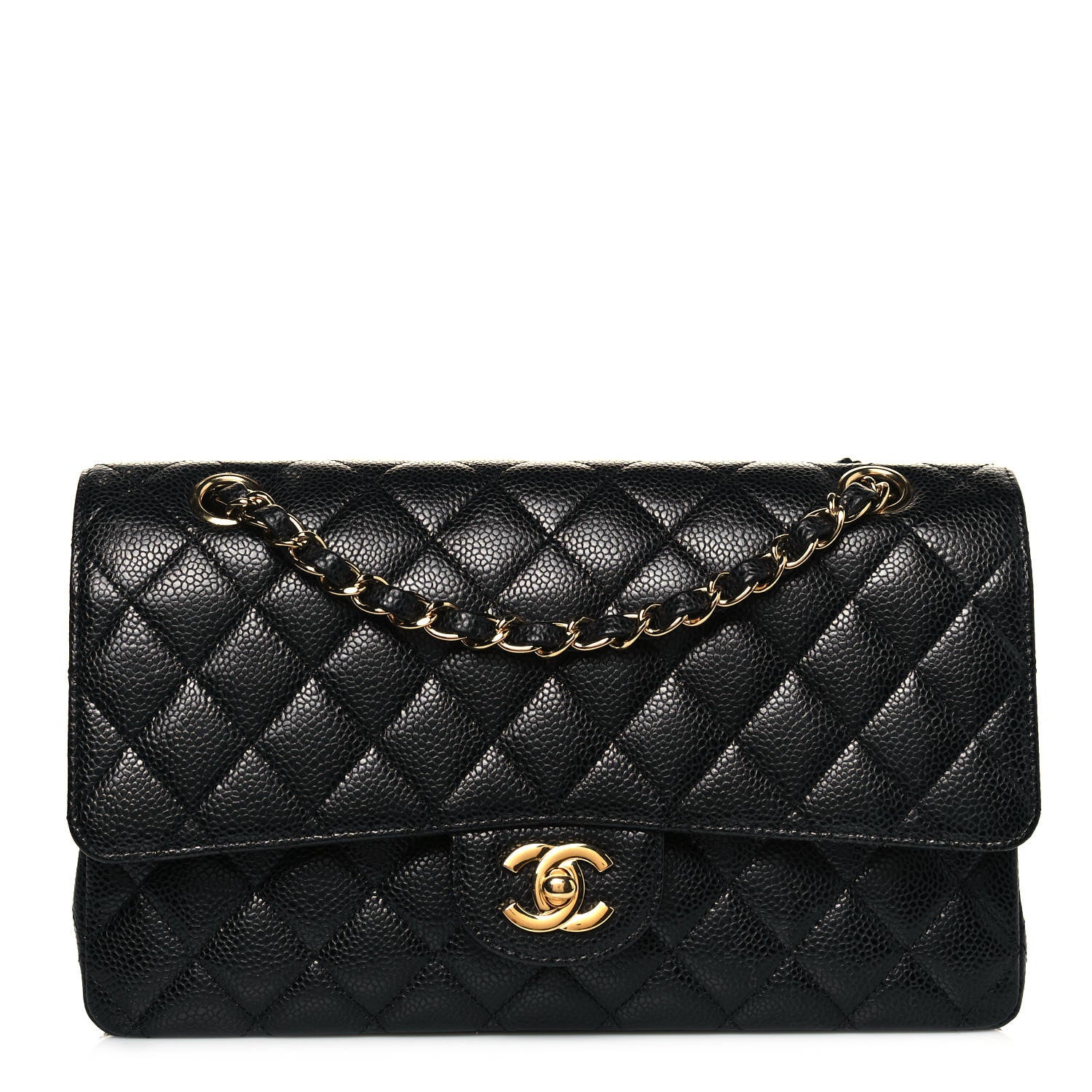Chanel Caviar Quilted Medium Double Flap Black 1 of 12