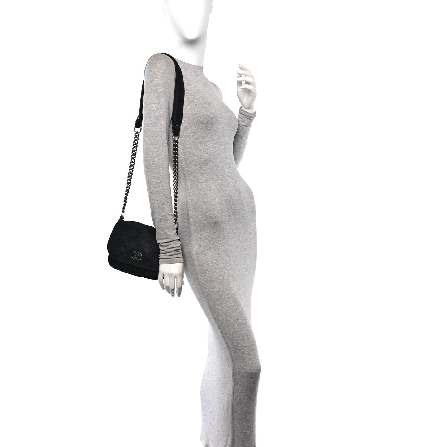 Bullskin Suede Small Highlander Messenger Flap Black