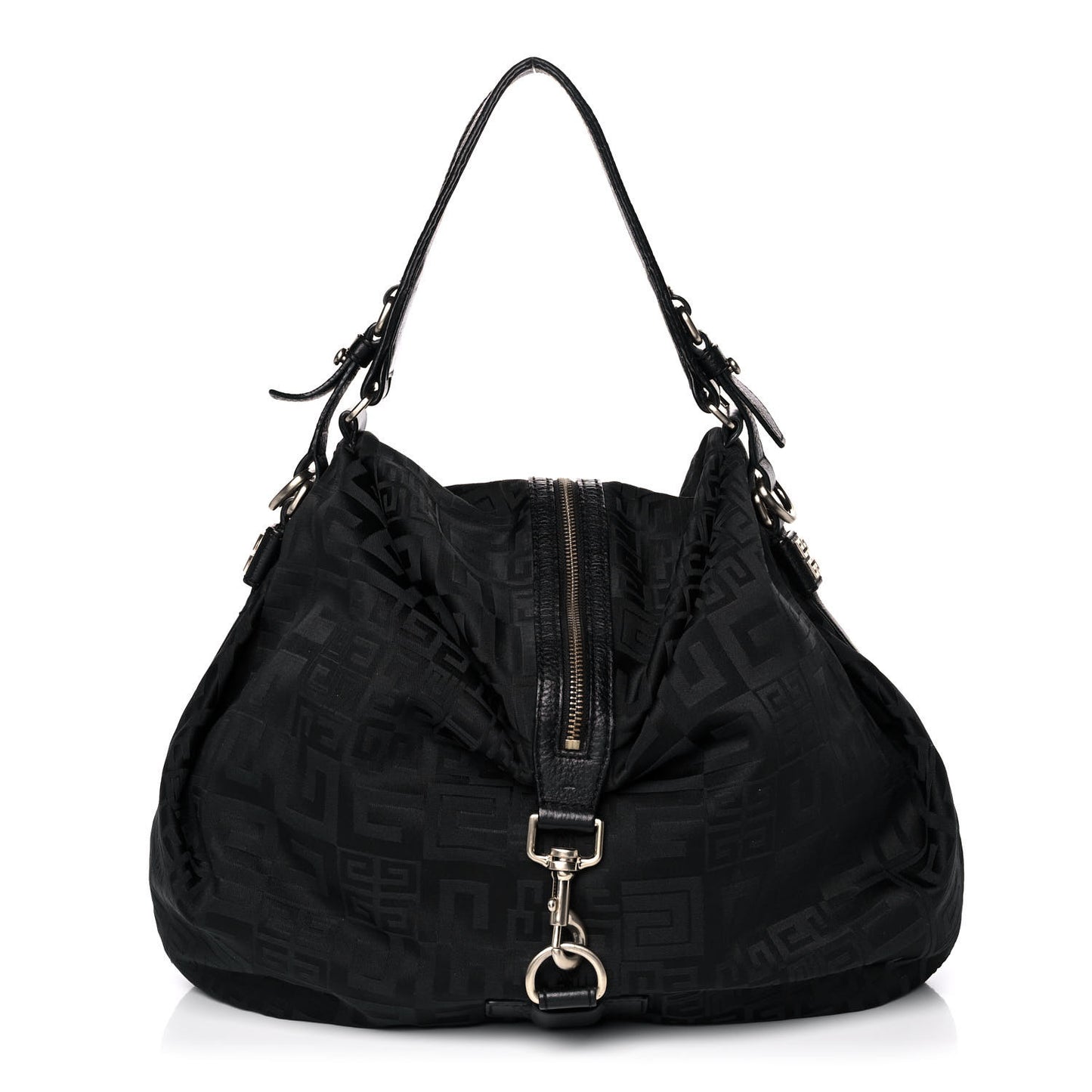 Nylon Hobo Bag Black