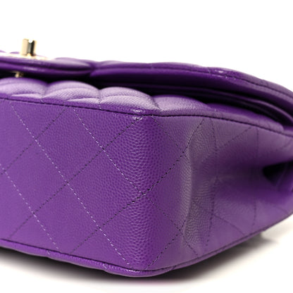 Chanel Caviar Quilted Small Double Flap Purple 11 of 12
