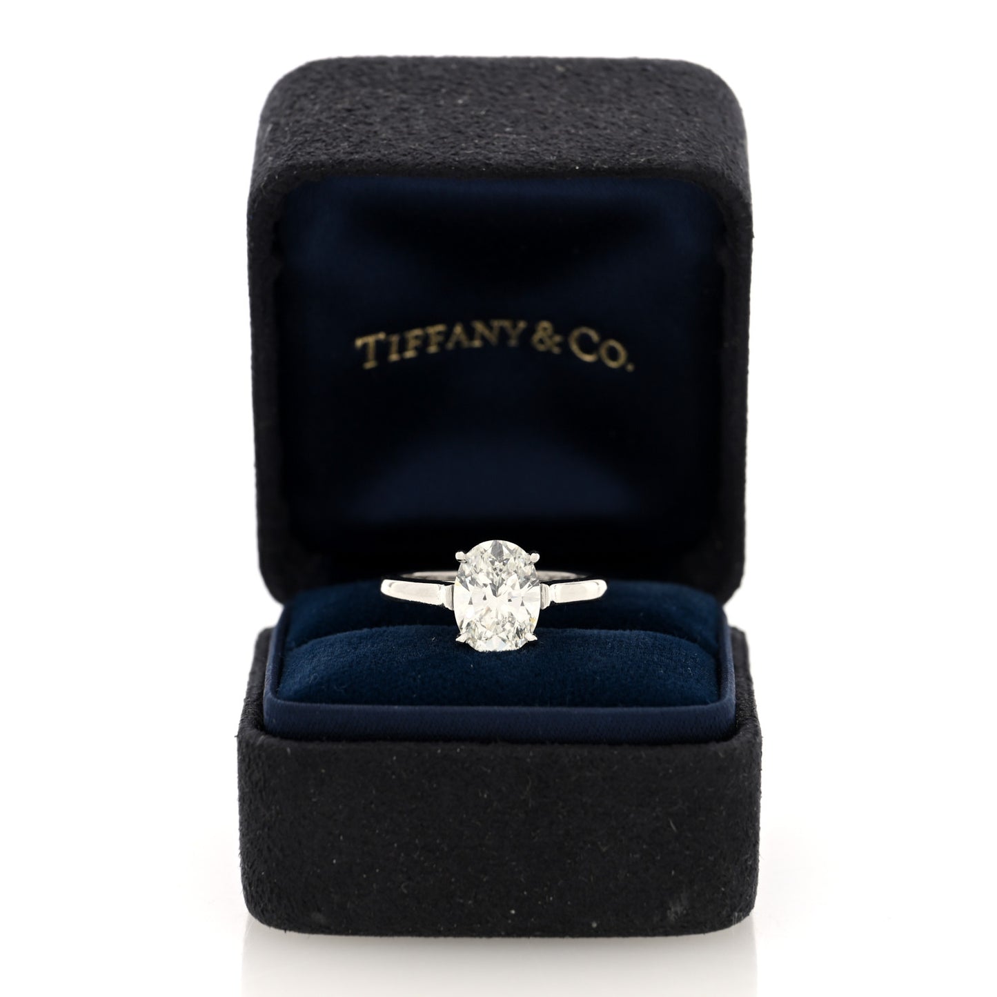 Platinum Diamond 2.26ct Oval Cut Solitaire Engagement Ring 51 5.75